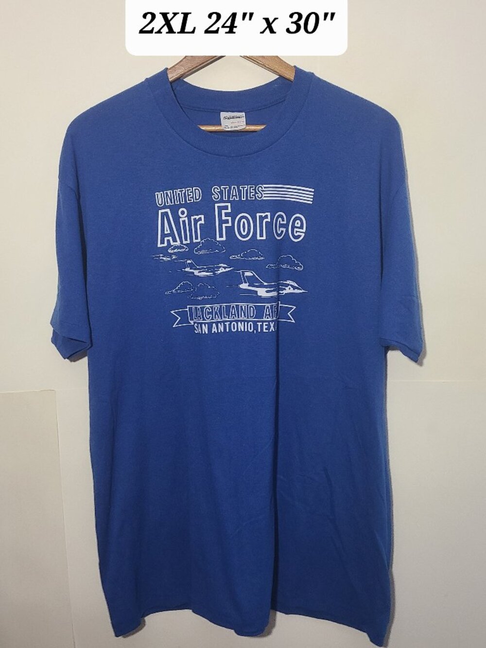 Vintage 80s/90s United States Air Force Lackland AFB San Antonio Texas 2XL Tee